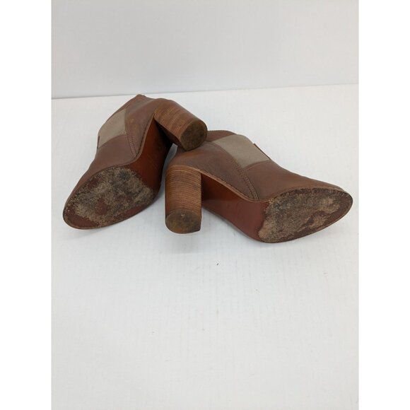 Marc by Marc Jacobs Leather Ankle Booties Women Size 8 US Chunky Heel Minimalist - Picture 7 of 13